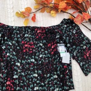 1 State Off Shoulder “The Curator” Floral Blouse L